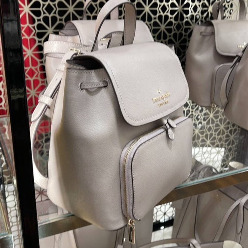 Kate Spade Darcy Flap Backpack Warm Taupe - Picture 4 of 16